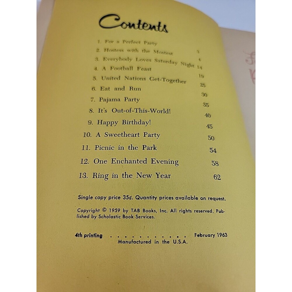 Vintage 1950s Scholastic Party Perfect TW171 Gay Head Teen Etiquette Paperback - Picture 3 of 4